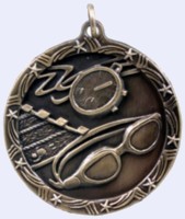 1¾ in. Swimming Shooting Star medal