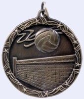 1¾ in. Volleyball Shooting Star medal