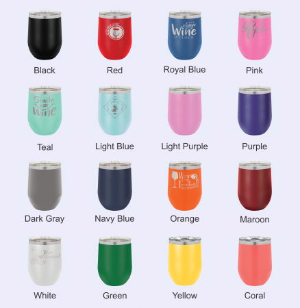 12oz stemless wine tumblers