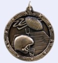 2 in. Shooting Star Medal - Football