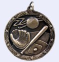 2 in. Shooting Star Medal - Baseball