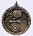 2 in. Shooting Star Medal - Basketball