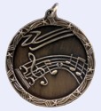 2 in. Shooting Star Medal - Music