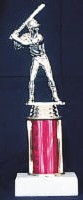 Baseball trophy w/column