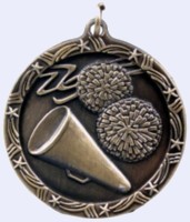 1¾ in. Cheerleading Shooting Star medal