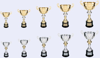 Metal trophy cups