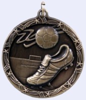 1 ¾" Shooting Star soccer Medal